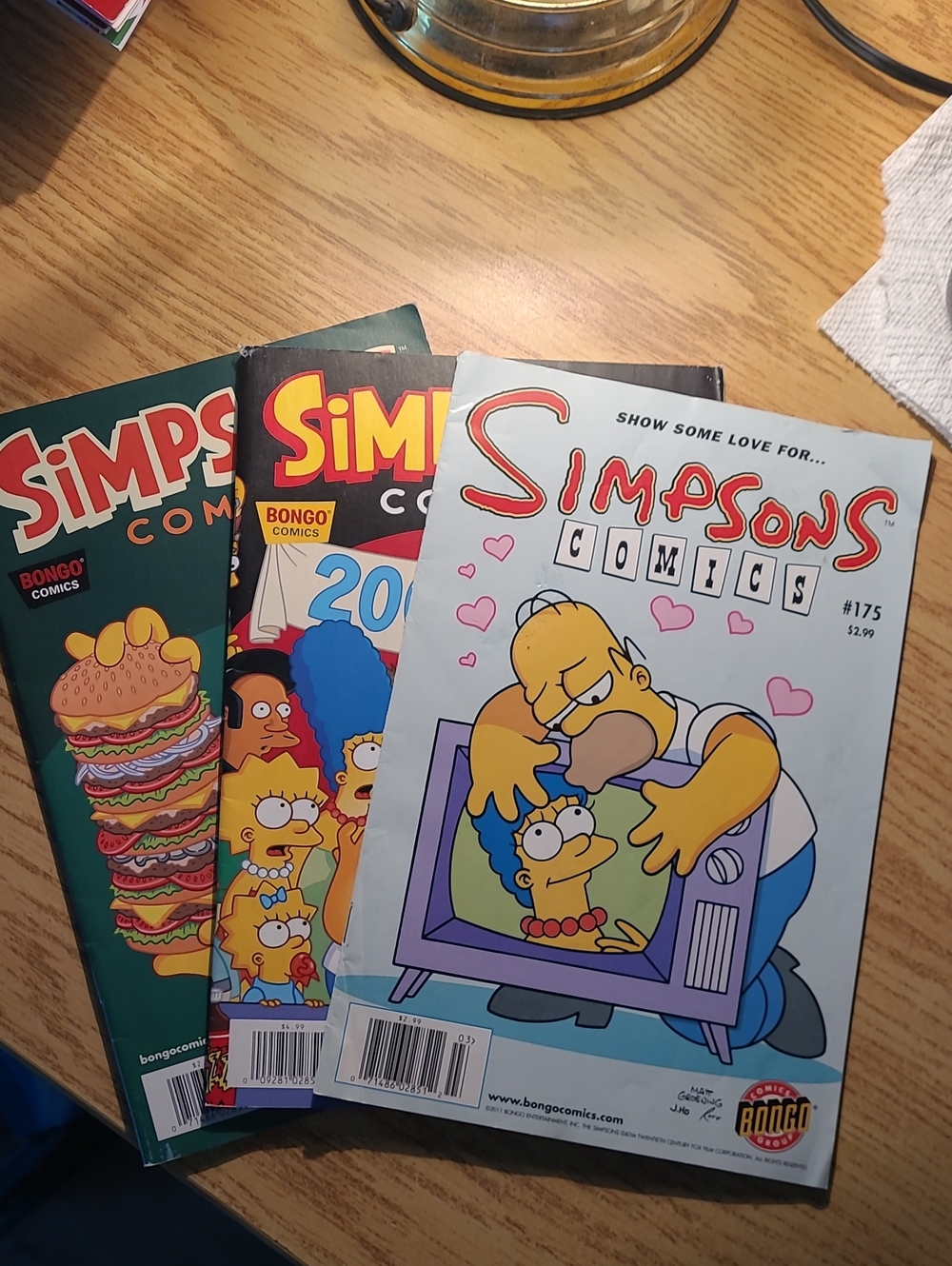 BONGO Simpsons Comics Trio - Light Blue, Teal, Black Covers